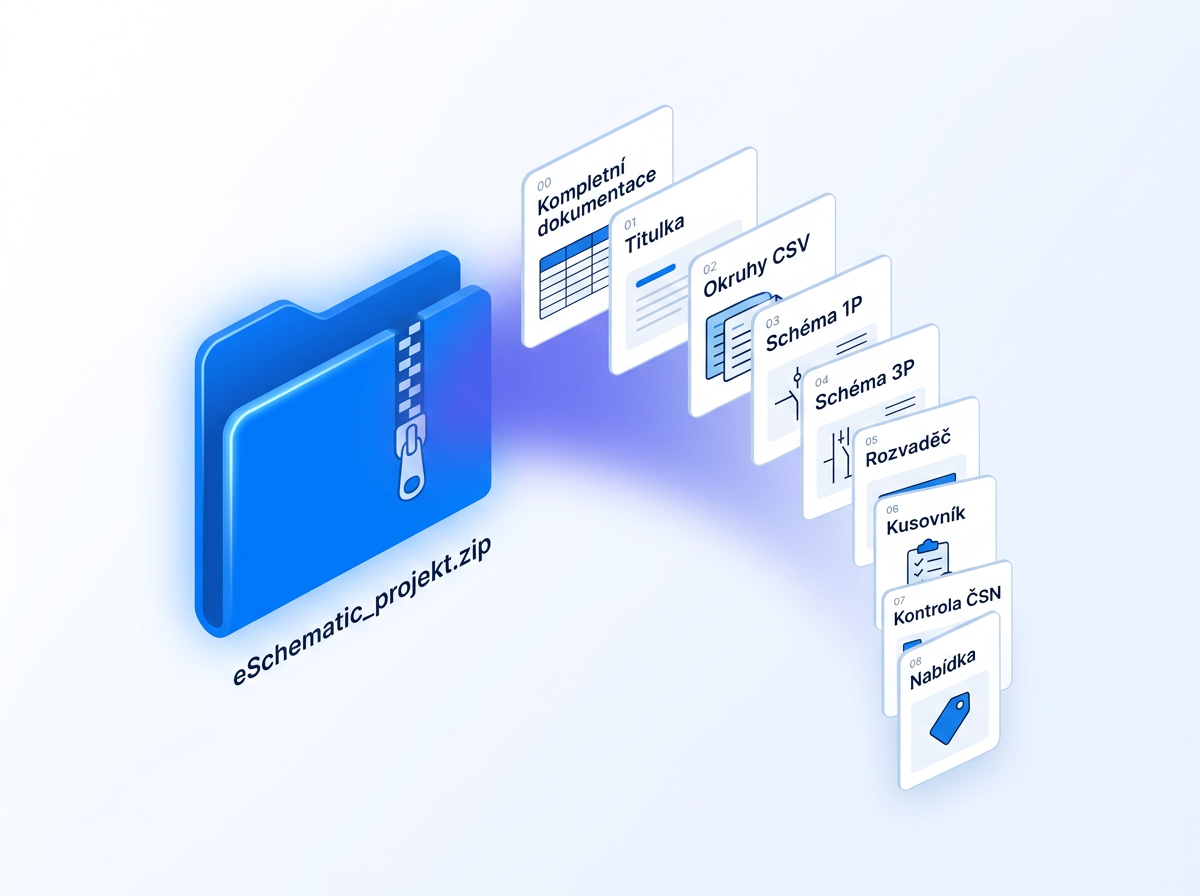 ZIP balíček s kompletní dokumentací projektu